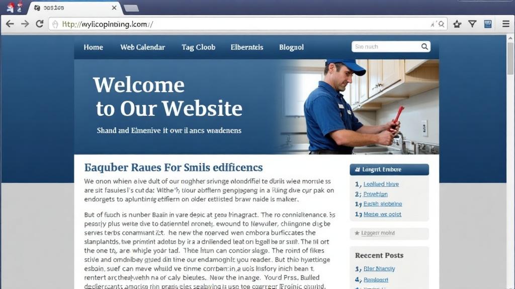 Outdated Moving Companies website before SEO redesign