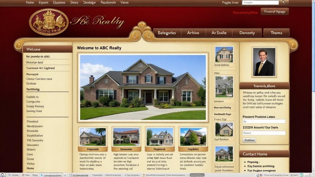 Outdated Real Estate Agents website before SEO redesign